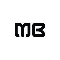 MB monogram logo design letter text name symbol monochrome logotype alphabet character simple logo
