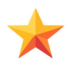 Obraz premium My Simple flat 2D illustration of a star rating isolated on a transparent background, vector, flat design, animation design, simple flat 2D icon, clipart