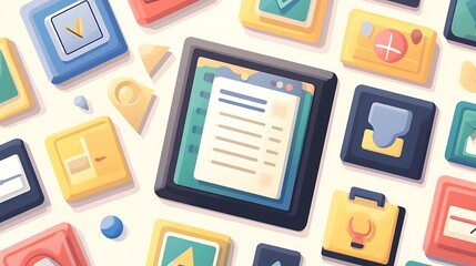 App UI design elements.