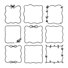 Beautiful hand-drawn whimsical style vector set || collection
