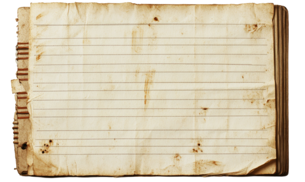 Aged Recipe Journal Page