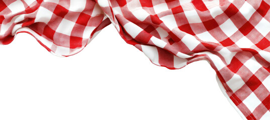 Red and White Checkered Fabric Drape (1)