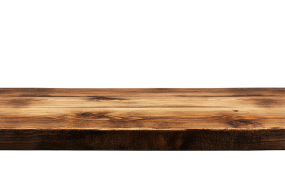 Wooden tabletop against black background