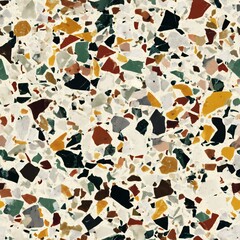 Seamless Terrazzo texture. Polished concrete floor and wall pattern. Color surface marble and granite stone, material for decoration