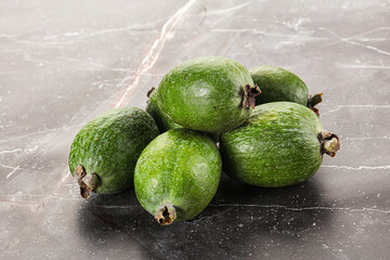 Fresh sweet juicy ripe feijoa