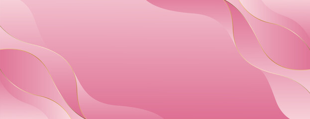 Elegant pink abstract luxury banner background with modern wave design. Suitable for beauty products, sales, events, awards, web banners, templates, pages, headers and more