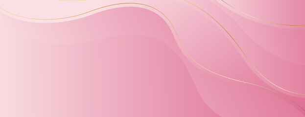 Elegant pink abstract luxury banner background with modern wave design. Suitable for beauty products, sales, events, awards, web banners, templates, pages, headers and more