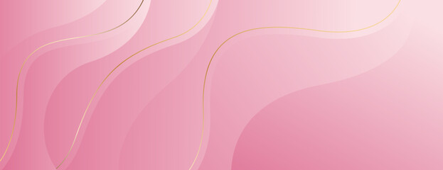 Elegant pink abstract luxury banner background with modern wave design. Suitable for beauty products, sales, events, awards, web banners, templates, pages, headers and more