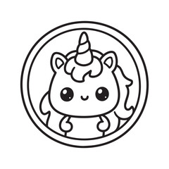 Cute Unicorn Illustration