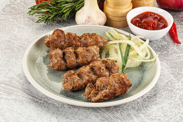 Beef kebab minced meat with onion