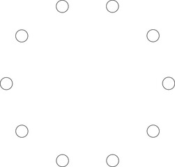 Circle round frame. Dot border line pattern