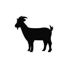 a silhouette goat in white background