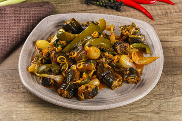 Roasted eel with lemongrass and sauce