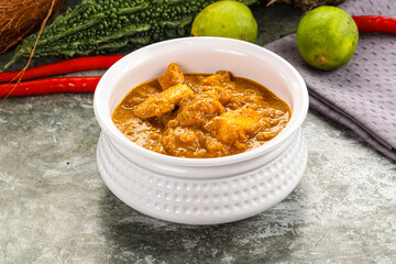 Indian cuisine - spicy chicken curry