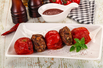 Turkish cuisine - Domatesli Kebab with tomato