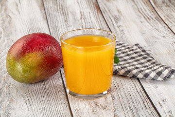 Sweet cold tropical mango juice