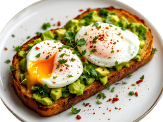 Delicious Avocado Toast with Poached Eggs, a perfect healthy breakfast or brunch recipe featuring fresh ingredients and vibrant colors.