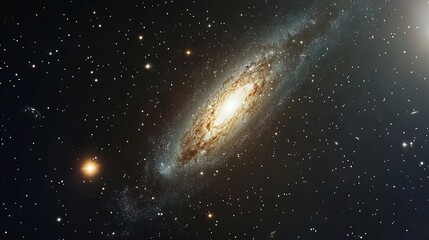 Fototapeta premium Majestic Spiral Galaxy Celestial Wonders Distant Star Cosmos Night Sky Universe Exploration