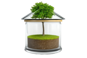 Tree in a glass dome