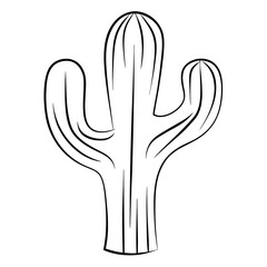  Minimal Cactus Outline Vector illustration   Desert Style