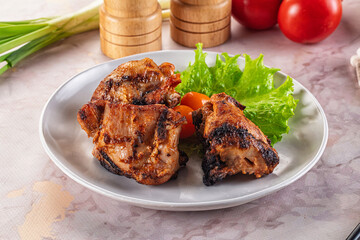 Hot Grilled chicken thigh barbecues