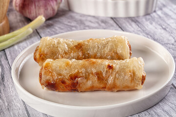Vietnamese traditional nem roll with meat