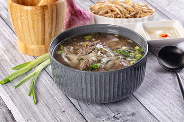 Vietnamese Pho Bo soup with beef