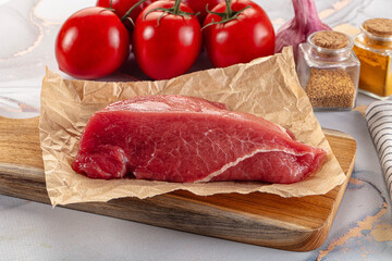 Raw beef meat fillet piece