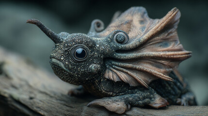 Obraz premium A surreal visual masterpiece capturing the essence of pure imagination — an unusually whimsical creature that defies categorization. Generative AI