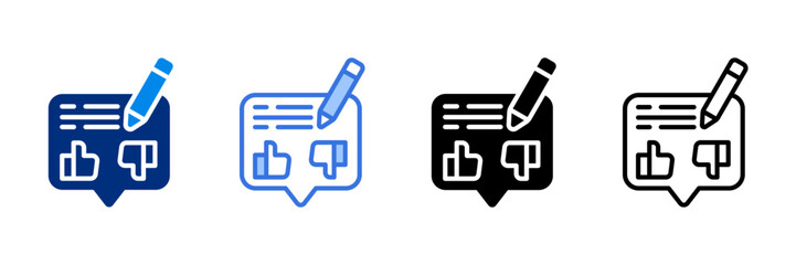 Feedback Icon Set Multiple Style Vector Illustration 