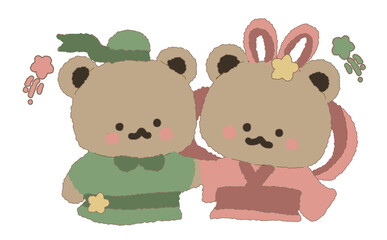 織姫　彦星　七夕　くま　