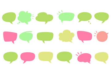 Set of colorful blank empty speech bubbles for text , vector illustration