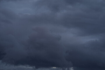 Dramatic clouds on sky before storm