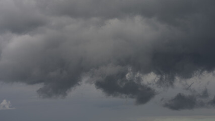 Dramatic clouds on sky before storm
