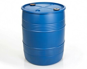 blue oil barrel isolated