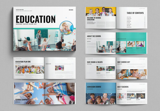 Education Brochure Template Landscape