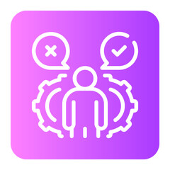 decision making gradient icon
