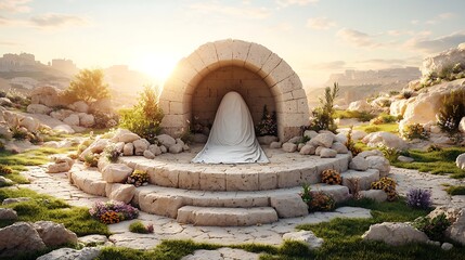 Empty Tomb at Sunrise