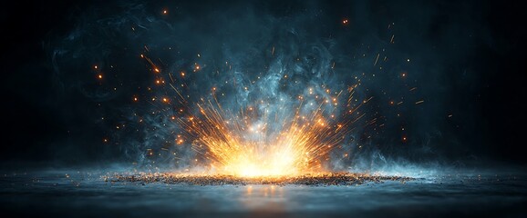Explosive Sparks on a Dark Surface