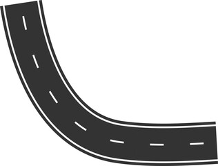 Street and road elements for city map, highway, traffic