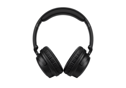 HighQuality Black OverEar Headphones Perfect for Music Lovers isolated on transparent background
