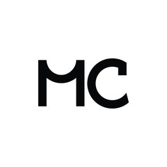 MC monogram logo design letter text name symbol monochrome logotype alphabet character simple logo