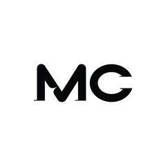 MC monogram logo design letter text name symbol monochrome logotype alphabet character simple logo