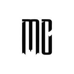 MC monogram logo design letter text name symbol monochrome logotype alphabet character simple logo