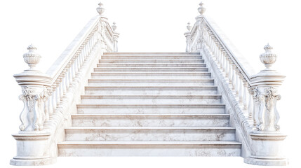 Obraz premium A stone staircase with columns ascends within the old house architecture A stone staircase with columns ascends within the old house architecture