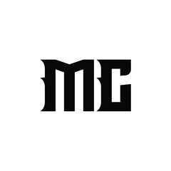 MC monogram logo design letter text name symbol monochrome logotype alphabet character simple logo