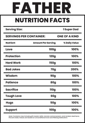 FATHER Nutrition facts, Supplement facts ,  FATHER  facts , Label Design, Supplement facts templete