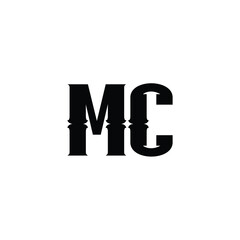 MC monogram logo design letter text name symbol monochrome logotype alphabet character simple logo