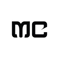 MC monogram logo design letter text name symbol monochrome logotype alphabet character simple logo