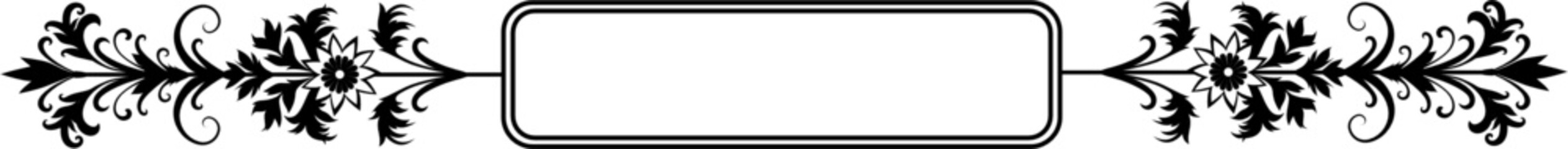 black and white line frame divider